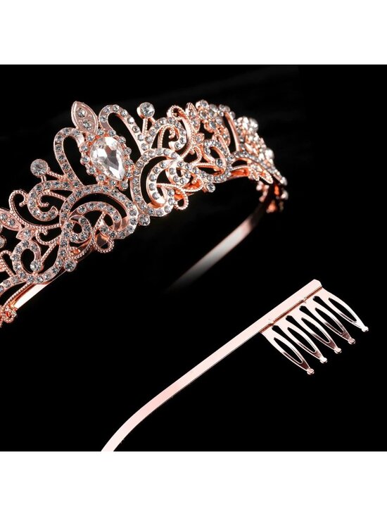Elegant Crystal Tiara Crown for Women & Girls - Bridal, Prom, Birthday Headband